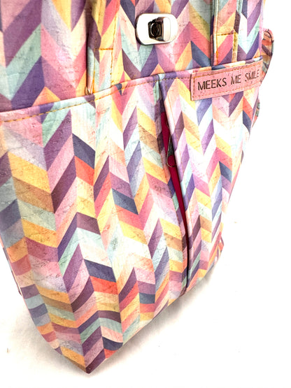 Elise Crossbody multi color chevron