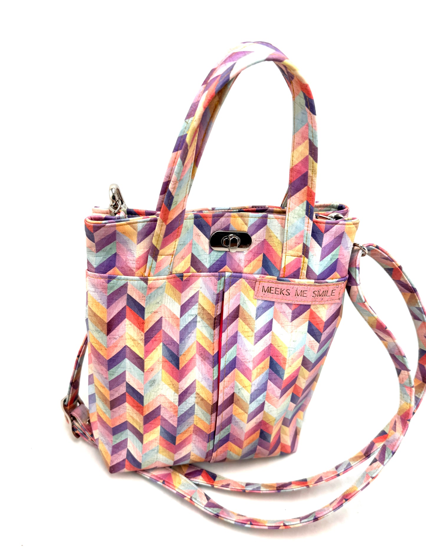 Elise Crossbody multi color chevron