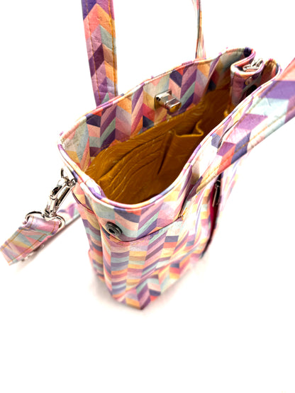 Elise Crossbody multi color chevron