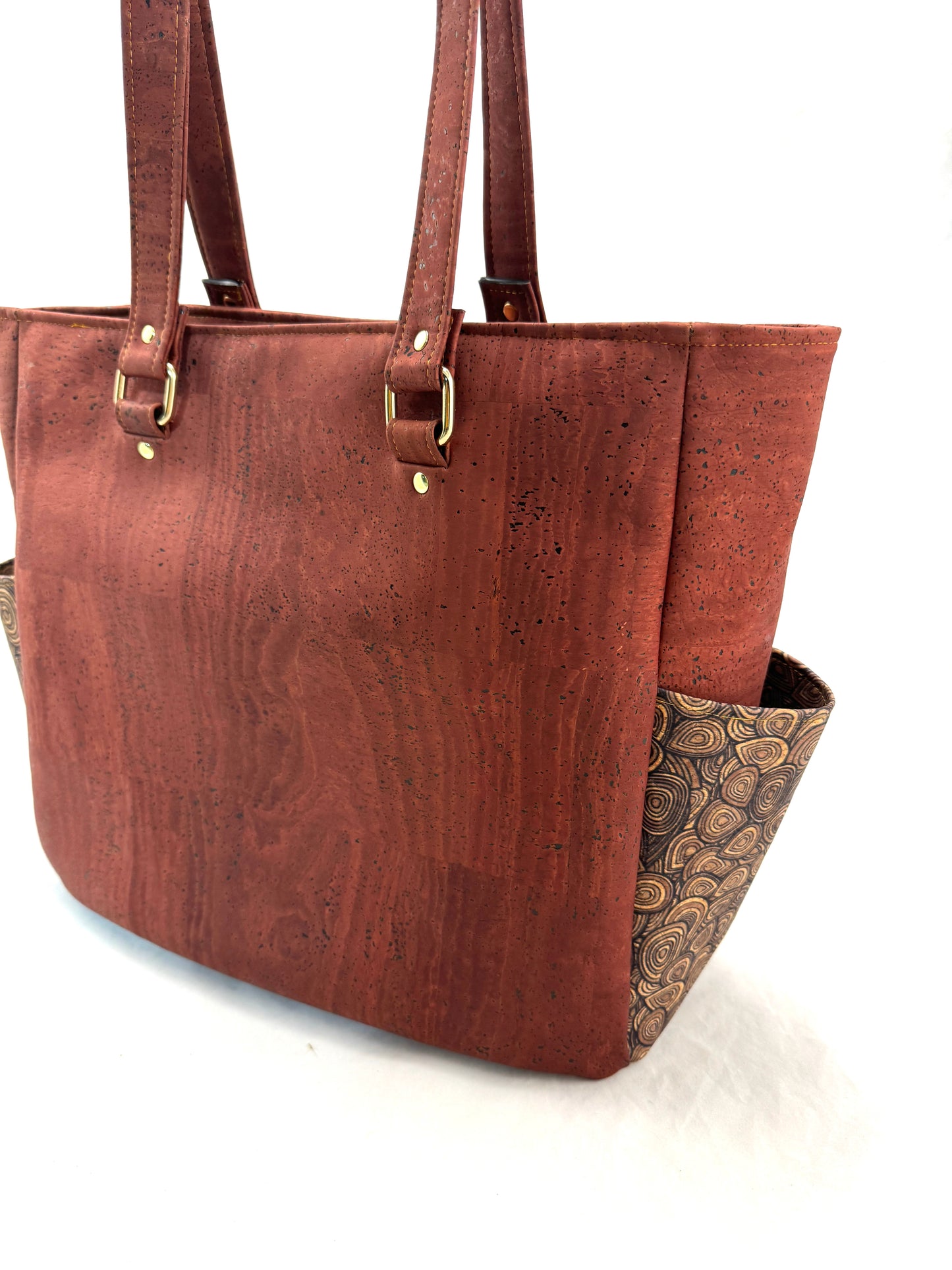 Temesha Large Tote- Brick Red